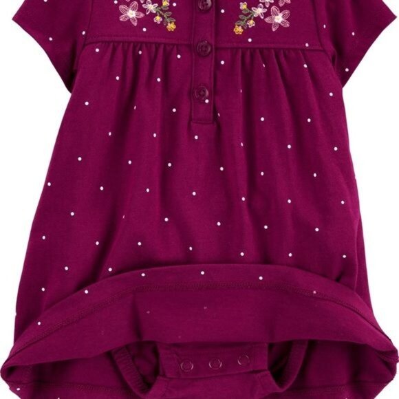 2-Piece Baby Girl Floral Bodysuit Dress & Cardigan Carter's Set 9 M - Picture 5 of 12